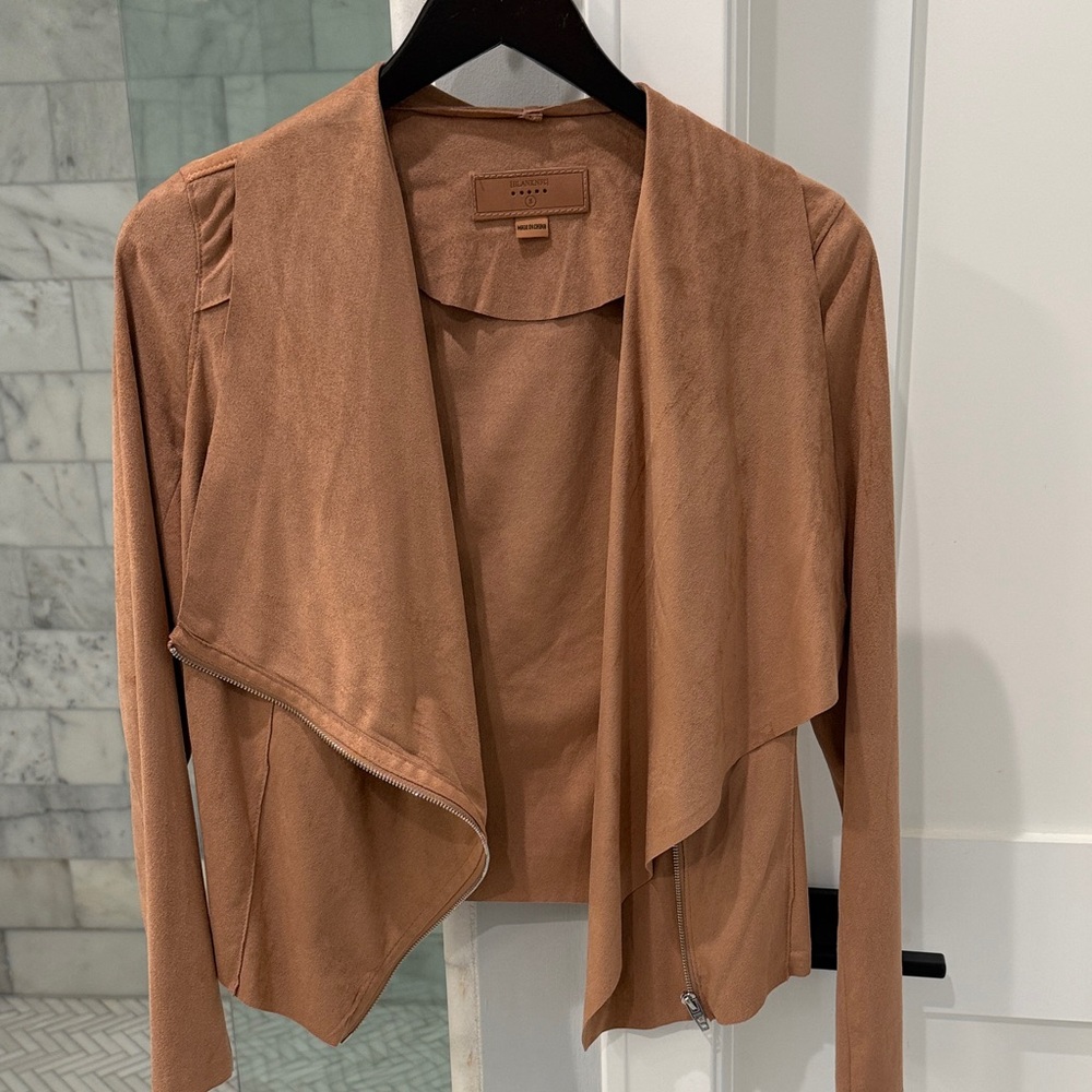 Blank NYC Tan Faux Suede Blazer